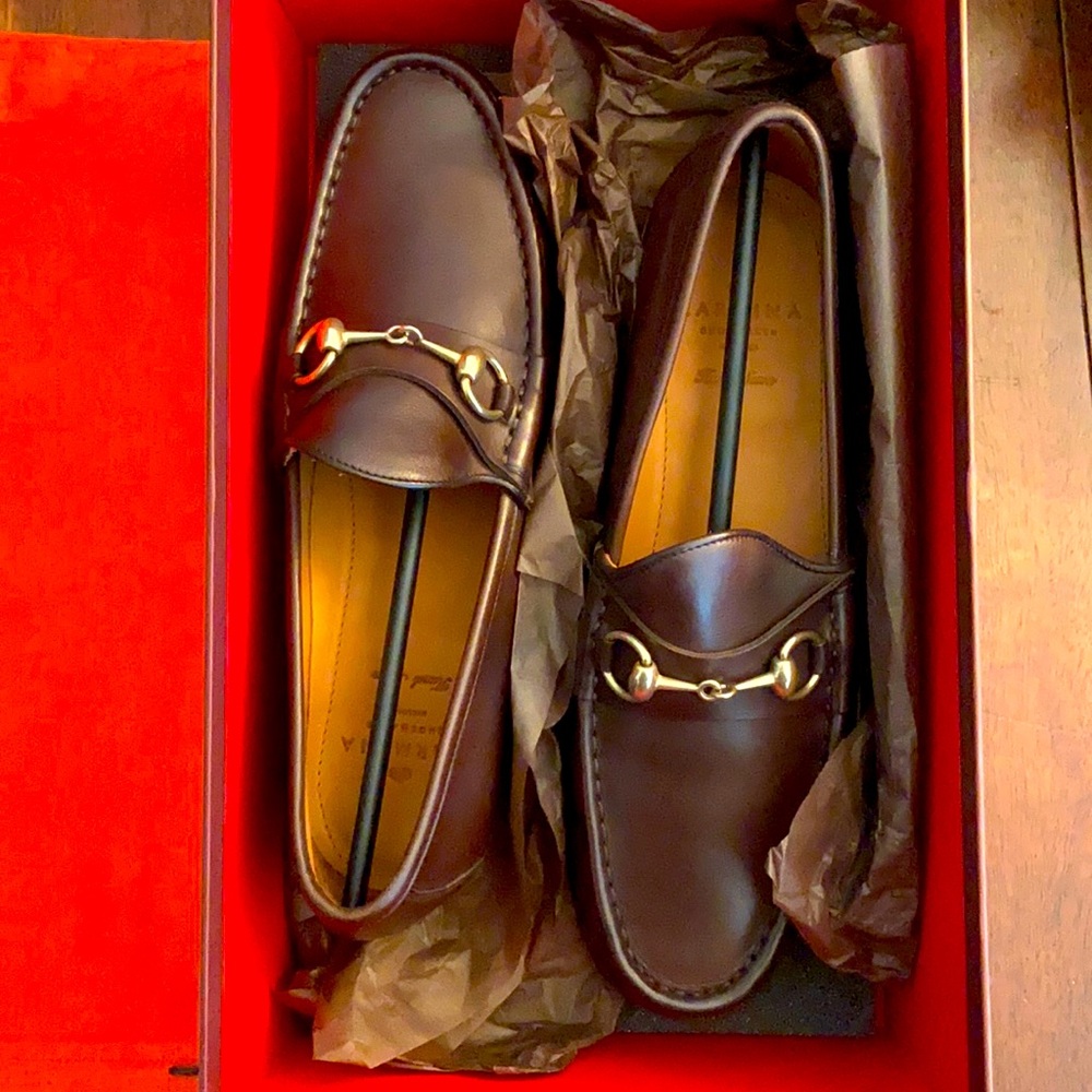 Carmina brand new horsebit brown loafers